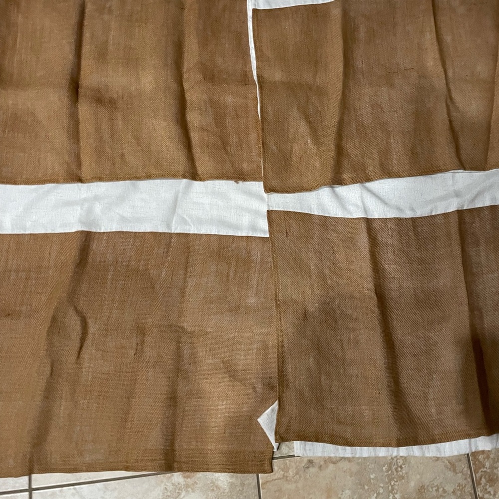 Brown and White Fabric Panels